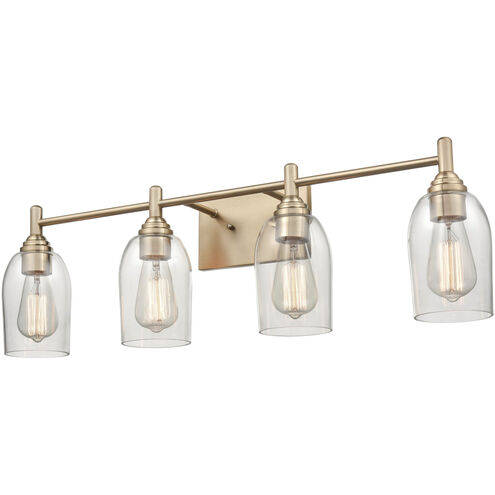 Arlett 4 Light 30.88 inch Modern Gold Vanity Light Wall Light